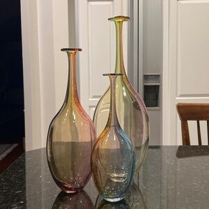 Kosta Boda Fidji set of 3 vases